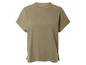 Un t-shirt femme vert clair à côtes.