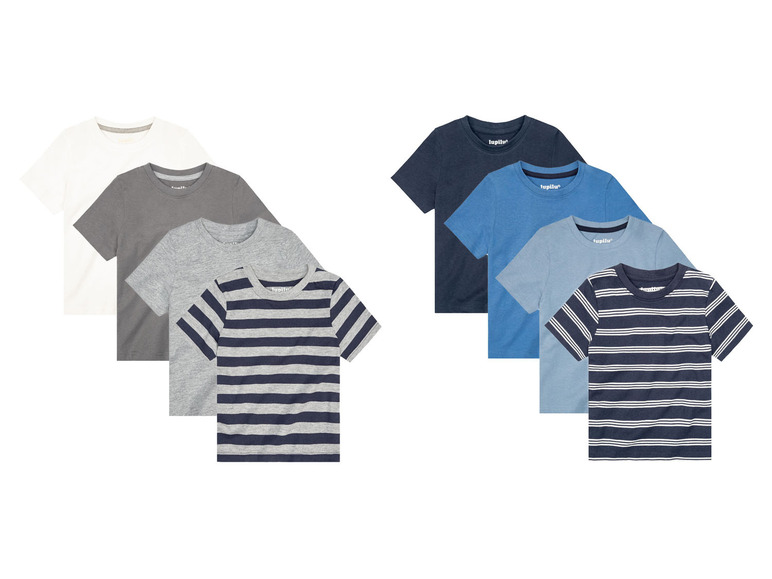 Aller en mode plein écran : lupilu® T-shirts, 4 pièces, en jersey, pour garçon - Image 1
