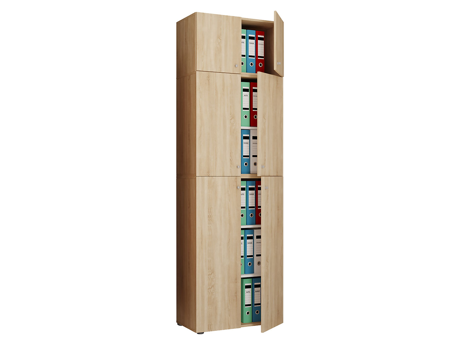 Armoire de bureau Lona (portes coulissantes, XXl, aspect bois)