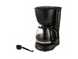 Une cafetière noire SilverCrest avec une carafe en verre.