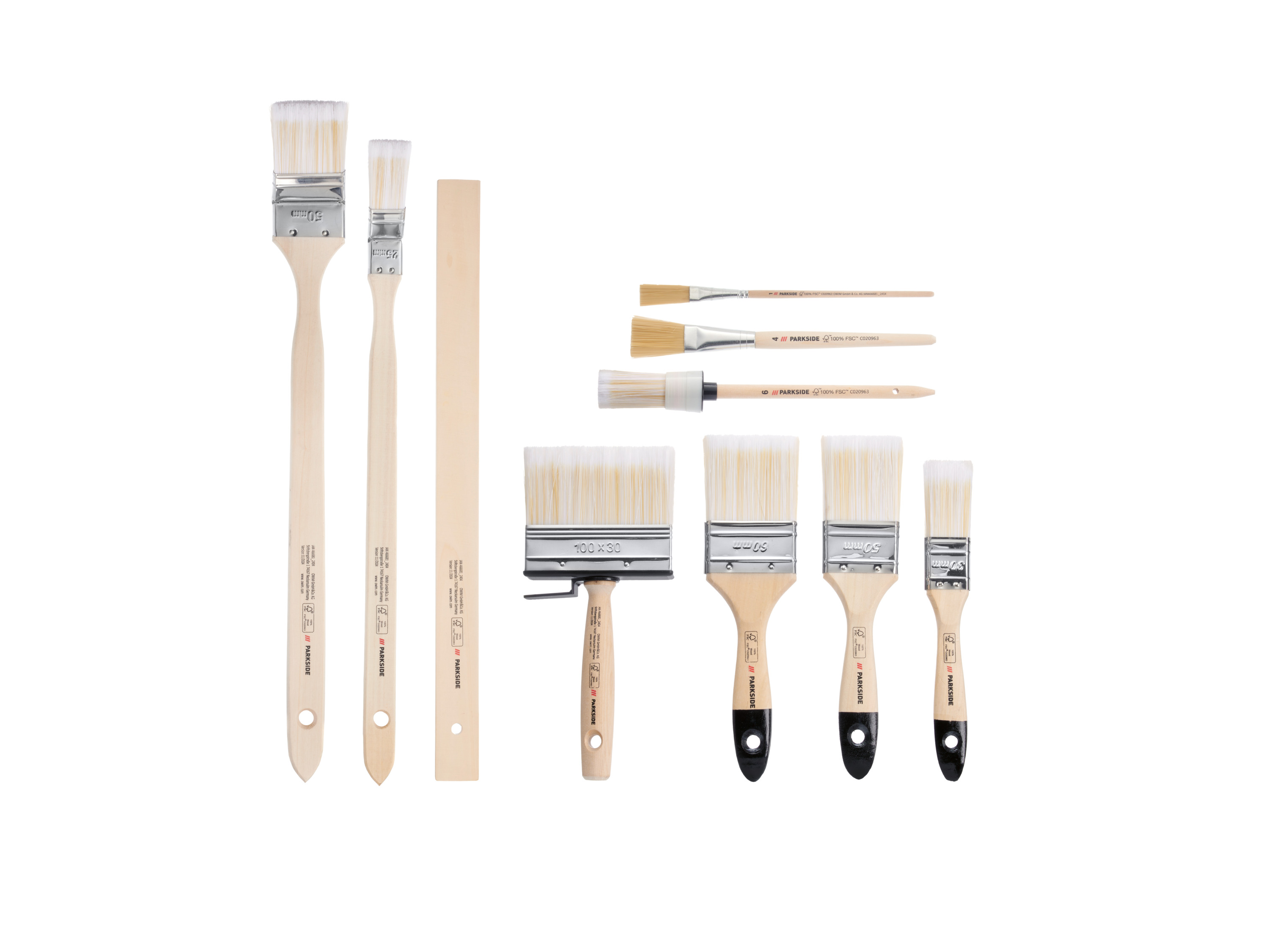 PARKSIDE® Set 10 pinceaux (acrylique )