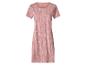 Robe femme à manches courtes avec motif à pois rose