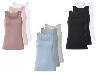 ESMARA® Lot de 3 débardeurs femme