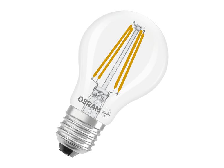 Ampoule LED avec verre transparent et filaments visibles