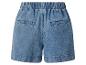 Short en jean bleu avec taille élastique et poches arrière
