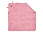 Serviette de bain Tupila rose pour bébé, à capuche, avec un motif de lapin mignon.