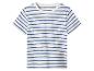 T-shirt enfant à rayures blanches et bleues