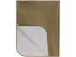 Couverture imperméable marron avec doublure intérieure blanche, pliée pour montrer les deux côtés.