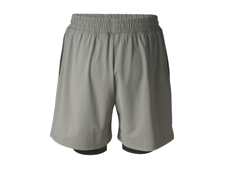 Short de sport gris pour homme avec taille élastique