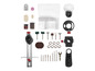Un ensemble d'outils Workside, comprenant une scie circulaire et divers accessoires.