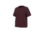 T-shirt bordeaux à manches courtes, avec une étiquette portant le texte « esmara ».