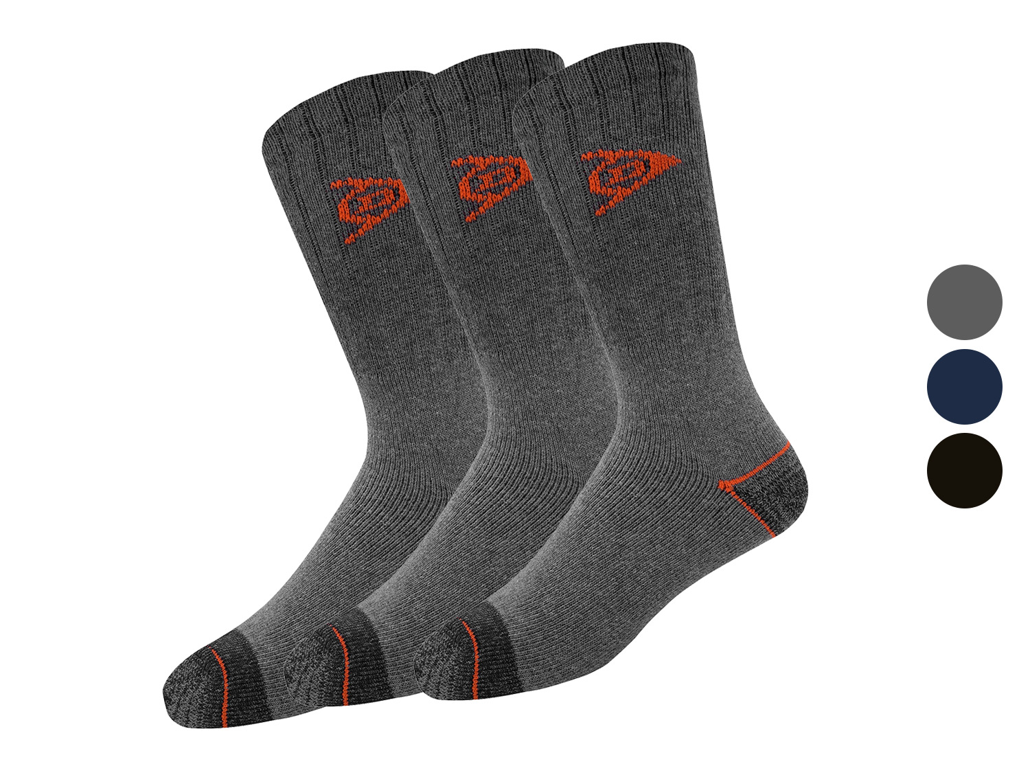 DUNLOP Lot de 3 paires de chaussettes de travail homme