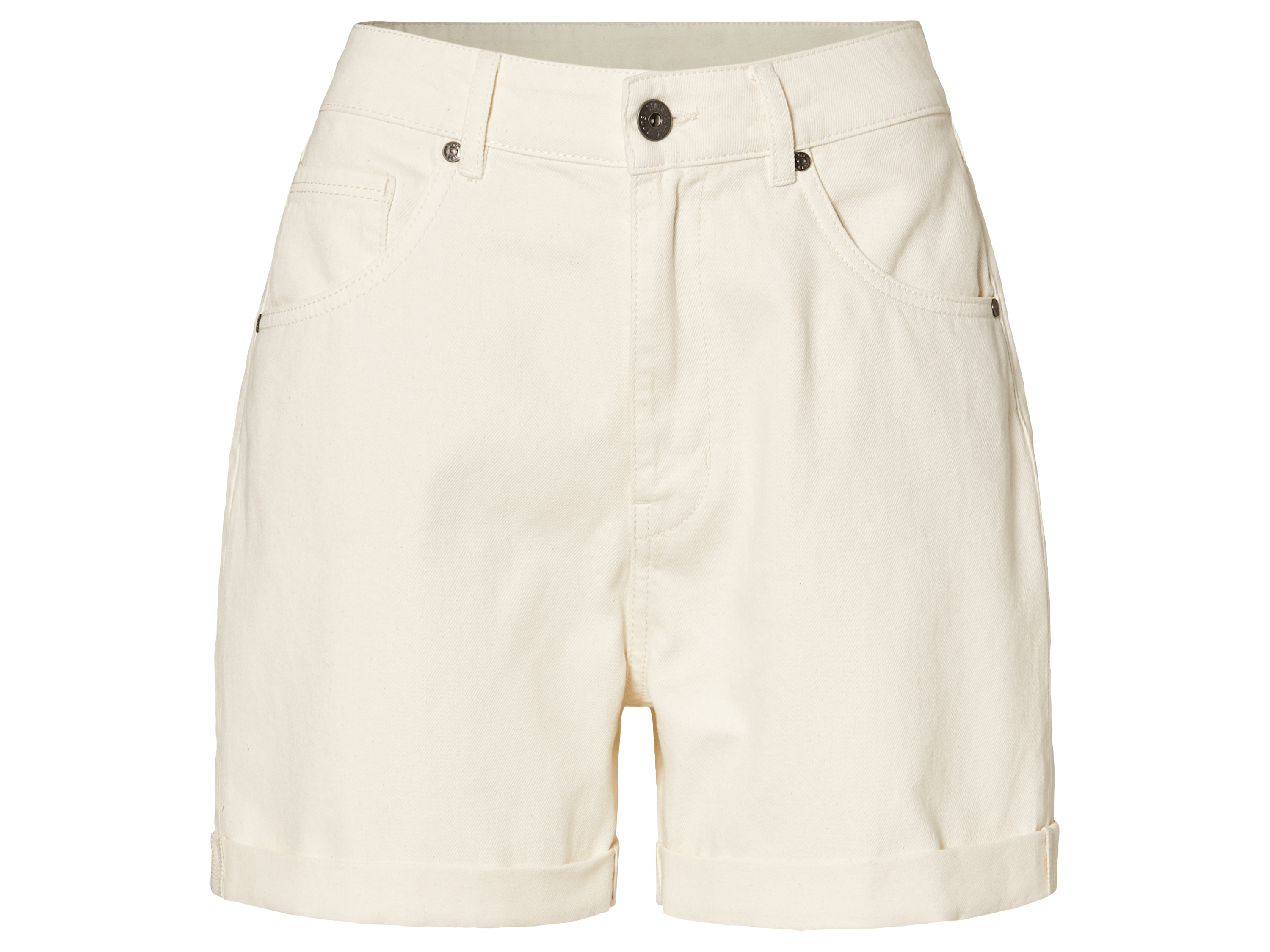 esmara® Short en jean femme (crème)