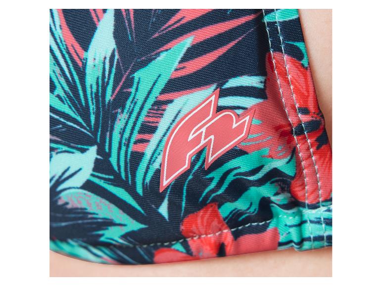 Maillot de bain FR avec motif tropical.