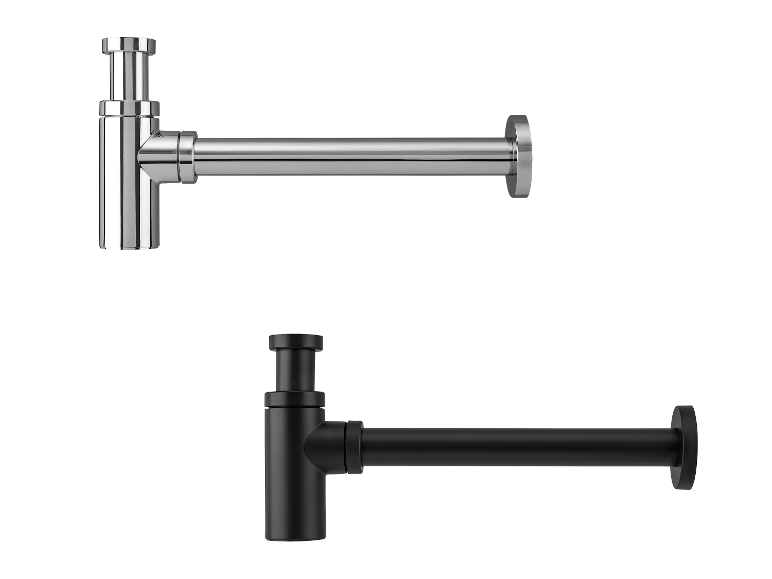 Siphon de lavabo LIVARNO® en chrome et noir mat
