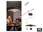 BRILONER suspension LED design – réglable en hauteur, intensité variable et changement de couleur CCT disponible en rose clair et noir. [image générée par l'IA]