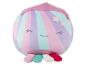 Adorable peluche kawaii arc-en-ciel pastel avec des étoiles.