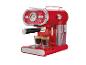 Machine à expresso rouge avec deux verres de café
