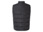 Gilet matelassé gris foncé, vu de dos.