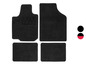 Tapis de sol de voiture noirs pour le conducteur, le passager et la banquette arrière.