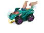 Coffret de jeu Hot Wheels Monster Trucks avec une voiture en forme de dinosaure.