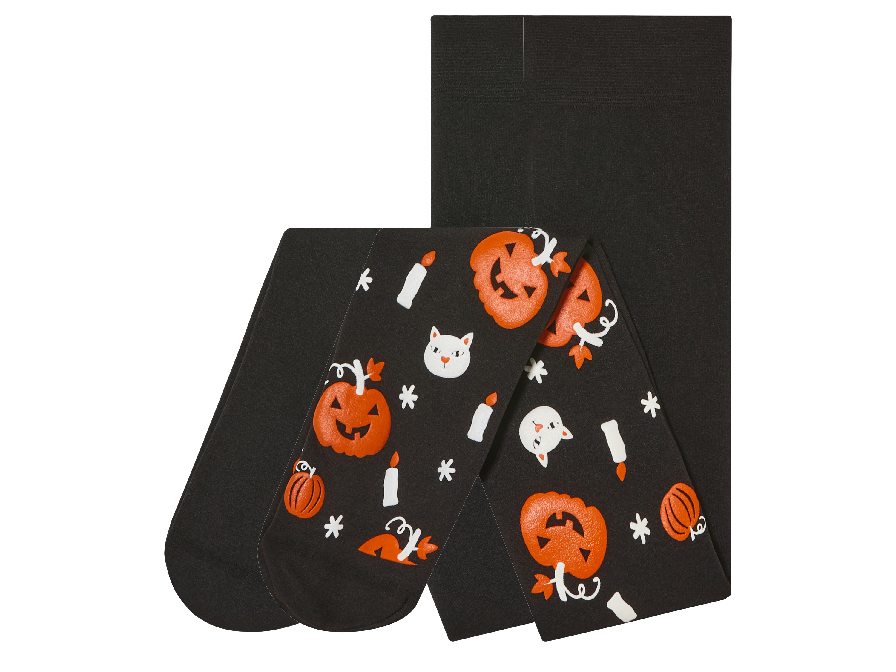 lupilu® Lot de 2 collants thermiques enfant (4-6 ans, citrouille)