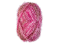 Pelote de fil fantaisie rose et blanc duveteux