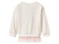 Sweat-shirt blanc avec ourlet en tulle rose pour enfants