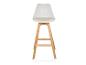 Tabouret de bar blanc avec pieds en bois