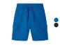 Shorts cargo pour enfant, bleu et noir.