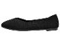 Ballerines noires en tricot avec bout rond et semelle plate.