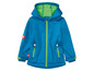 Une veste softshell bleue à capuche de la marque Name It.