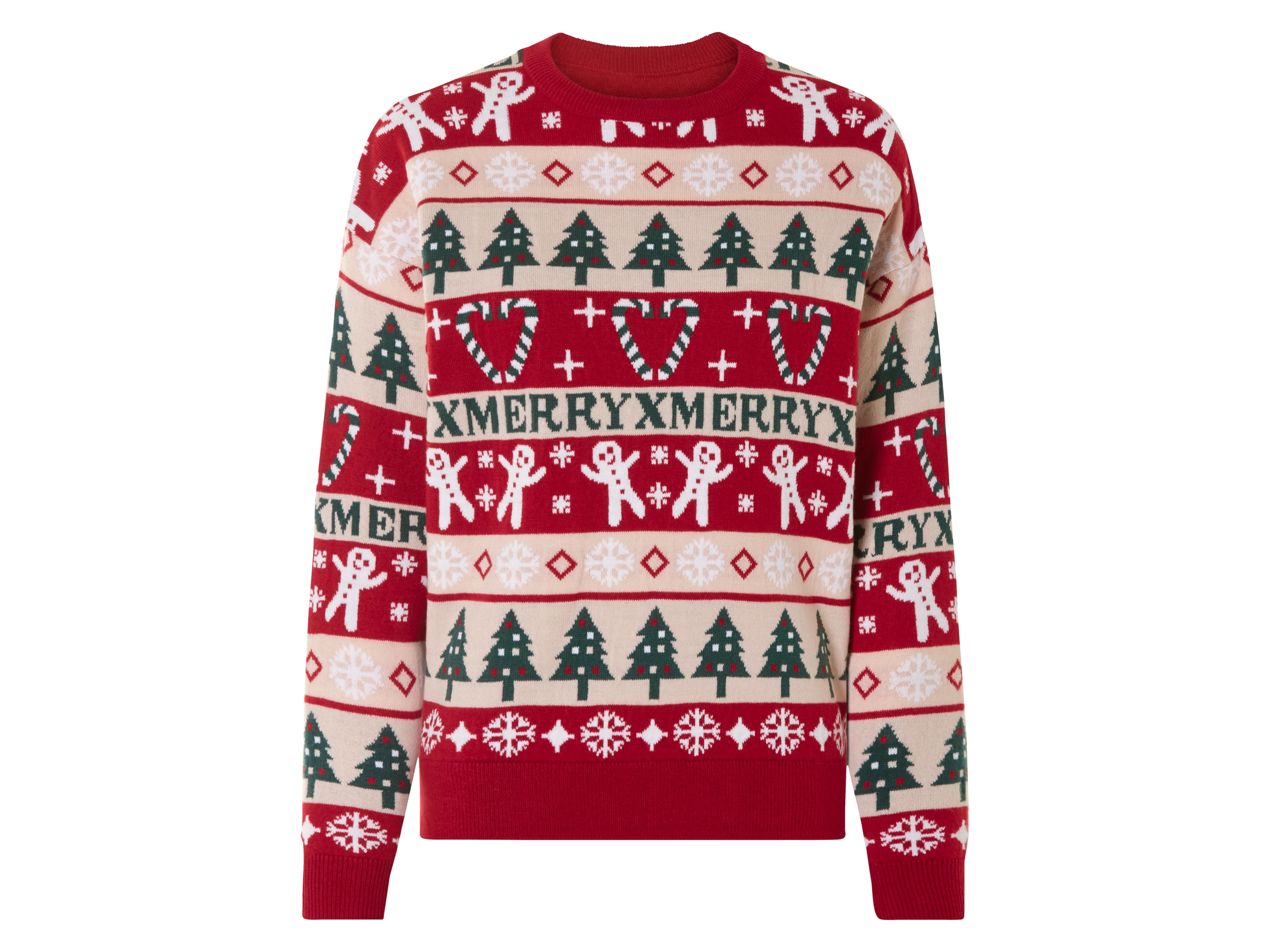 esmara® Pull de Noël femme (M (38/40), rouge)