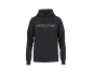 Sweat à capuche bleu foncé avec un motif de texte rayé marron indiquant 'PARKSIDE EST. 1996'.
