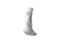 Chaussette blanche à rayures horizontales rouges