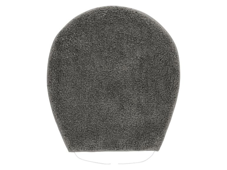 Housse de siège de toilette grise avec une texture douce et moelleuse