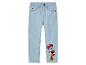 Jeans pour enfant, bleu clair, avec Minnie Mouse.