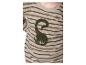 T-shirt rayé pour enfants avec application dinosaure verte