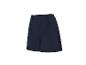 Shorts femme bleu marine taille haute avec plis.