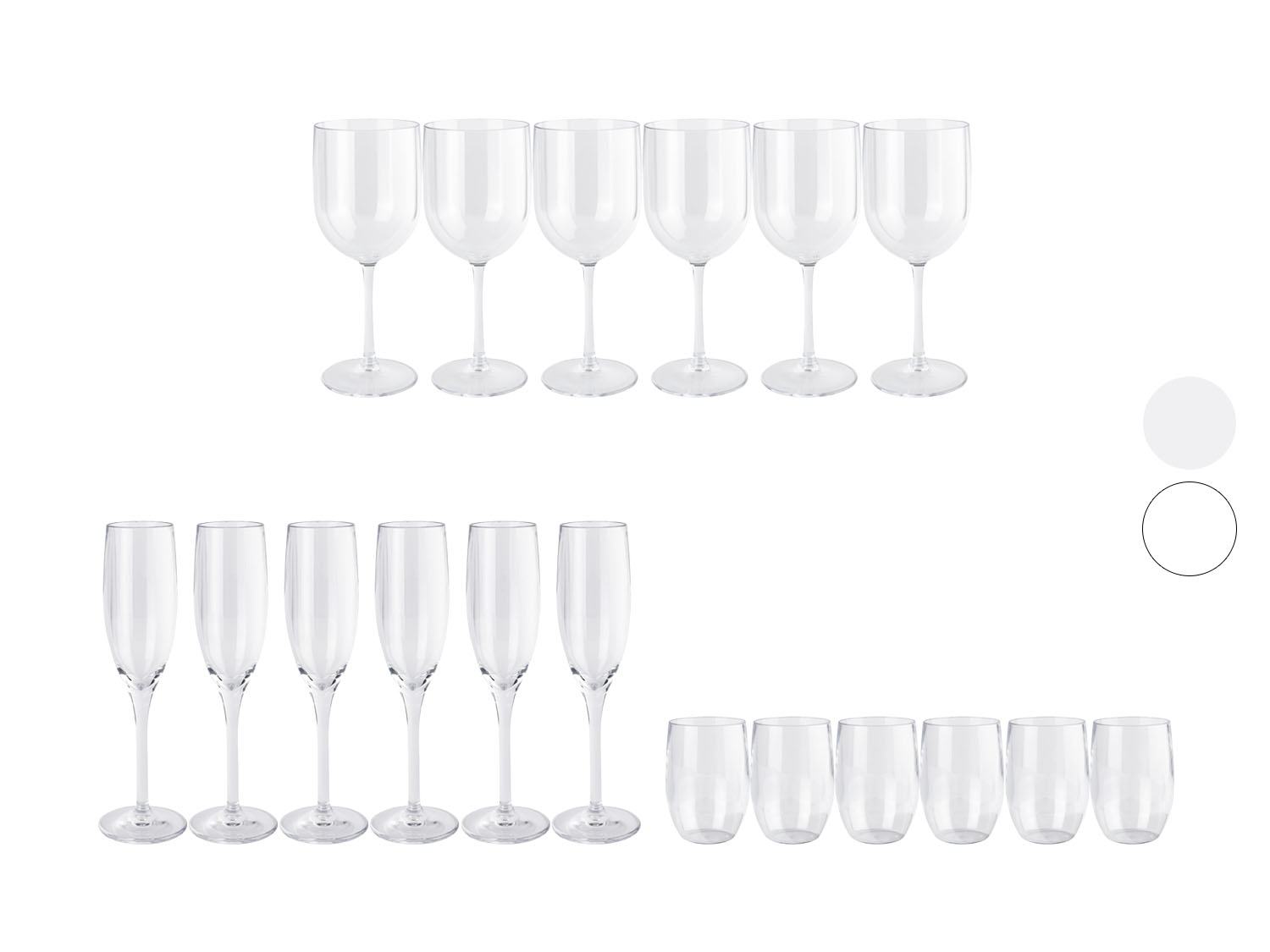 ERNESTO® Lot de 6 verres en plastique