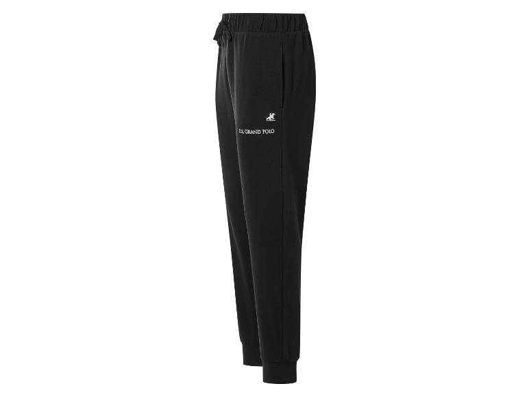 Pantalon de jogging noir U.S. Grand Polo avec cordon de serrage à la taille.