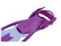 Palmes Crivit violettes et bleu clair pour la natation.