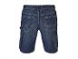 Shorts cargo en jean bleu foncé.