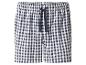 Short de pyjama à carreaux pour homme en bleu marine et blanc