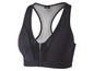 Soutien-gorge de sport noir avec fermeture éclair de la marque Crivit.