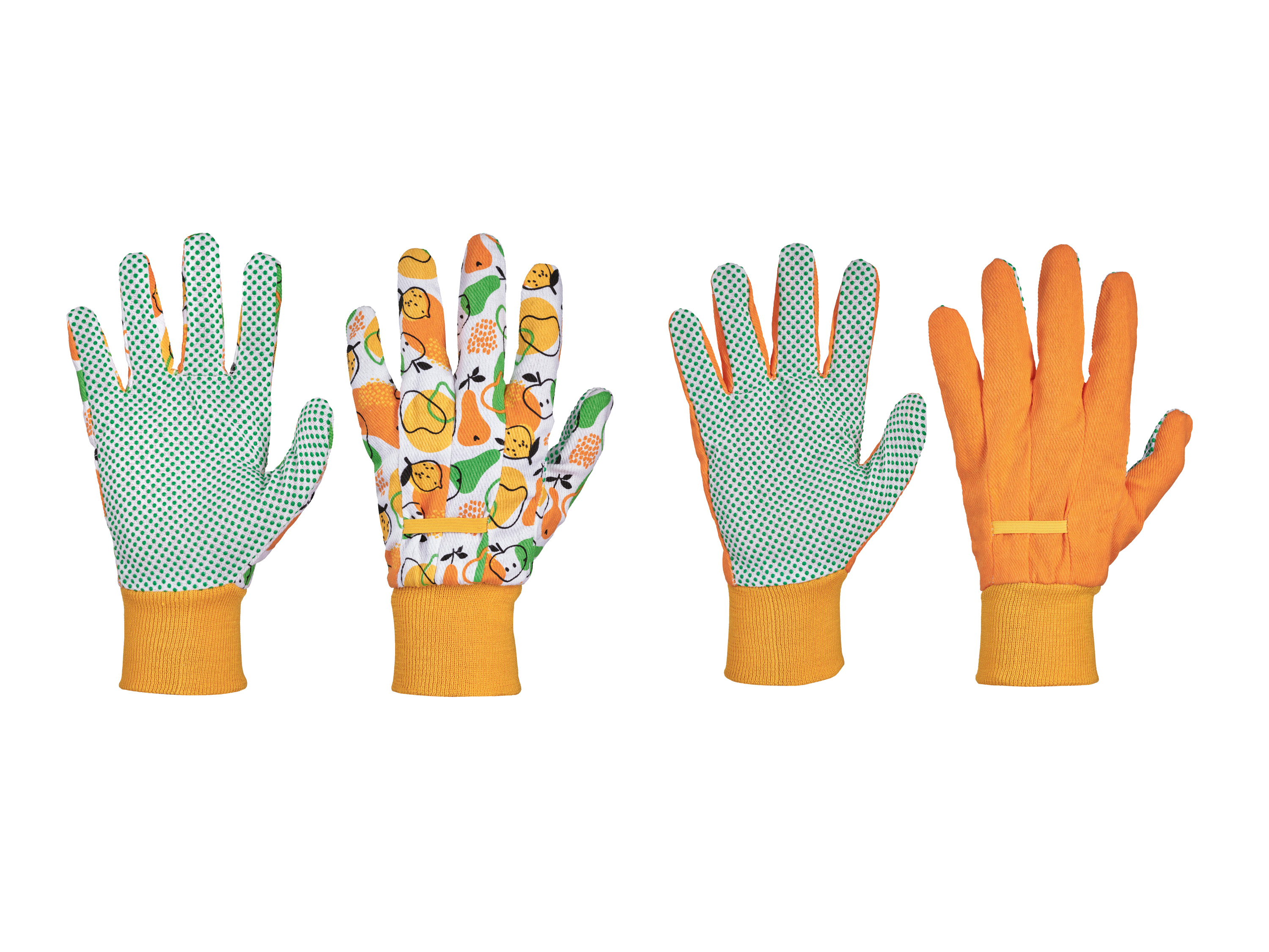 PARKSIDE® Lot de 2 paires de gants de jardin (orange/jaune, 7)