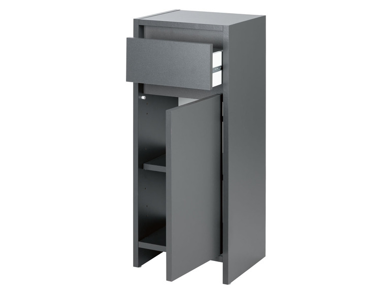 Aller en mode plein écran : LIVARNO home Armoire latérale de salle de bains Oslo, 32 x 80 x 28 cm, anthracite - Image 2