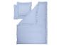 Parure de lit bleu clair avec housse de couette et taies d'oreiller à volants