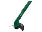 Coupe-bordures électrique vert avec protection noire et arceau de protection