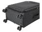 Valise de voyage noire avec roulettes et poignée latérale